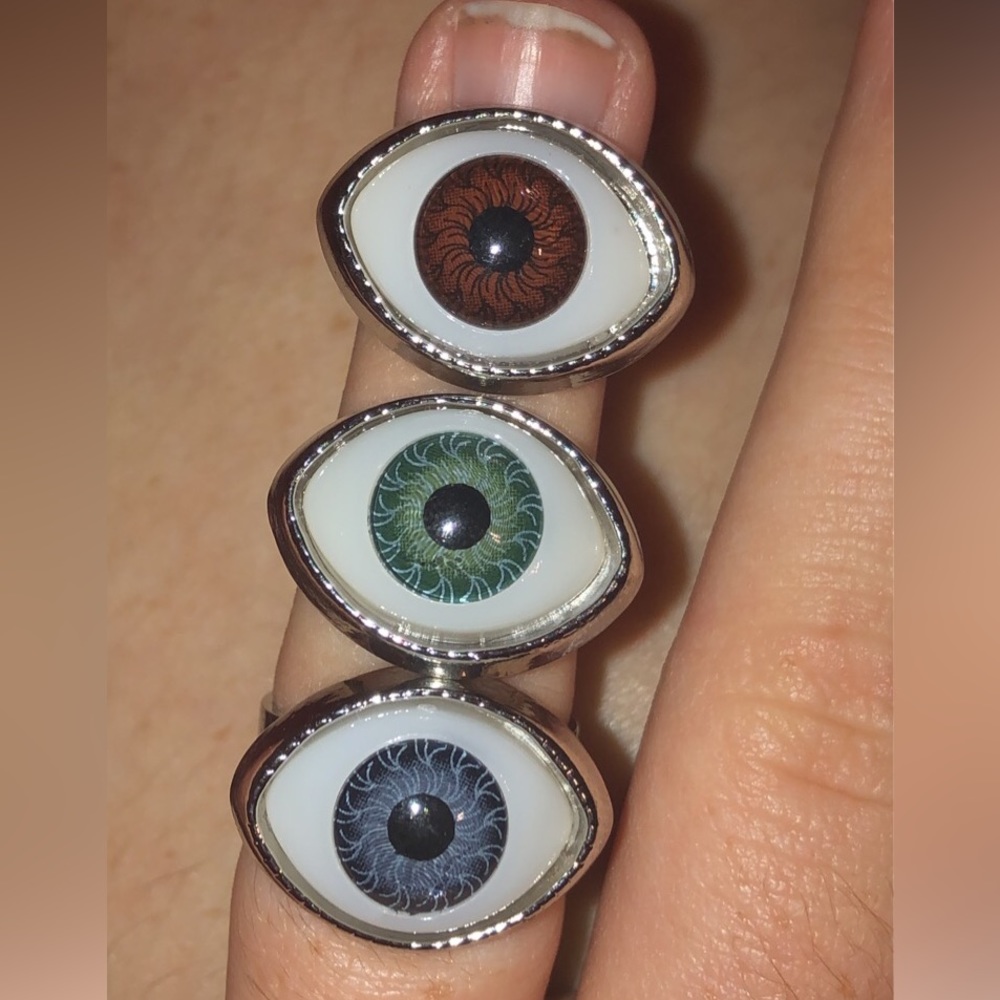 3pc Eye Decor Rings - Picture 4 of 4